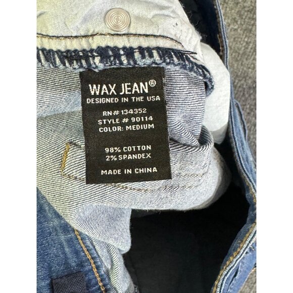 Wax Jean womens size Small Blue Denim Distressed Skirt - Picture 12 of 13